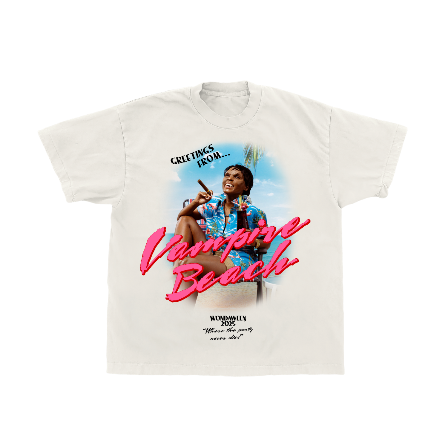 Vampire Beach Tee - White